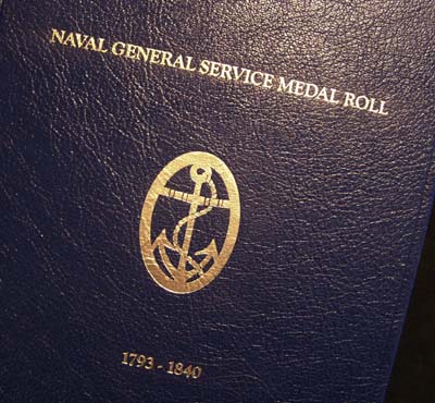 Naval General Service Medal Roll 1793 - 1840 - Leatherbound.