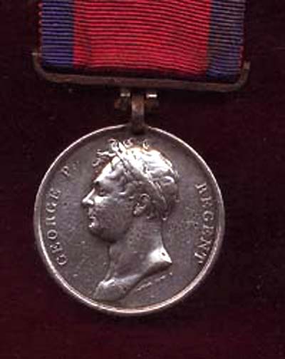 Waterloo Medal. Private James O'Niel. Royal Foot Artillery.Gunner.