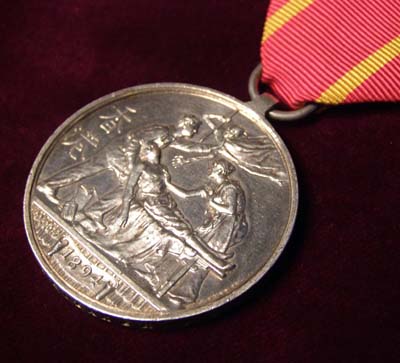 Hong Kong Plague Medal. Private J. Whitaker. Shropshire Light infantry