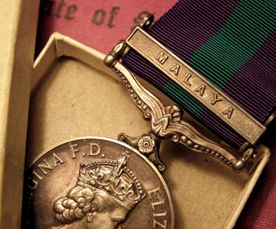 General Service Medal | Malaya Clasp | Boxed | Documents