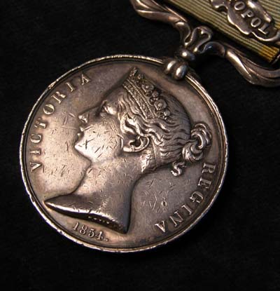 Crimea Medal. Sebastopol Clasp. Royal Scots. Wounded 