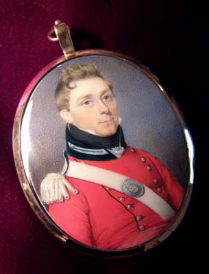 Military Portrait Miniature | Officer. 45th Regiment Foot | Circa 1814.