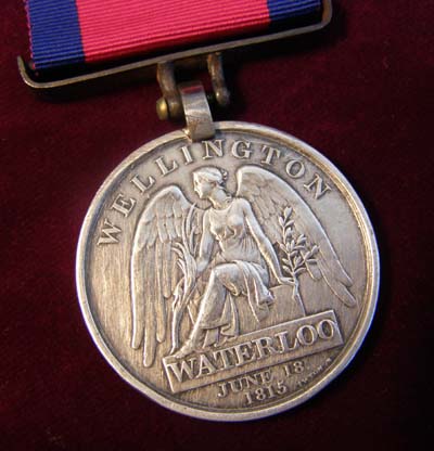 Waterloo Medal. 16th Queens Light Dragoons. 