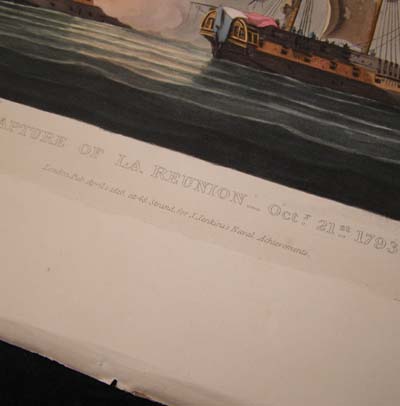 Jenkins' Naval Achievements. 1817 Aquatint. Capture of La Runion.