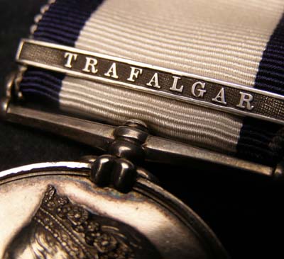 Naval General Service Medal. HMS Temeraire. Trafalgar Clasp.