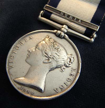 Naval General Service Medal. Syria Clasp. Royal Marine. HMS Asia.