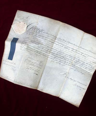 Napoleonic Commission Document for Captain Lieutenant Lord Viscount Allen - 1st Regt.Foot Guards