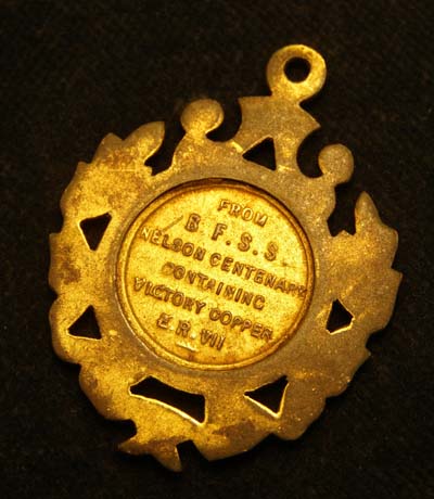 HMS Victory Souvenir Pendant From Ships Copper - Nelson Centenary