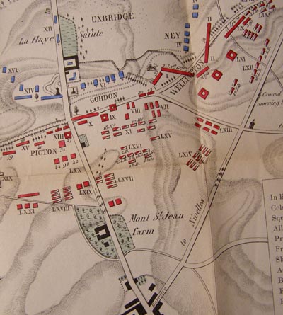 Plan of the Battle of Waterloo - Sergt.Major Edward Cotton - Rare.