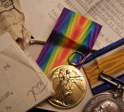 WWI Medal Pair. Boxed. Middlesex Regiment.
