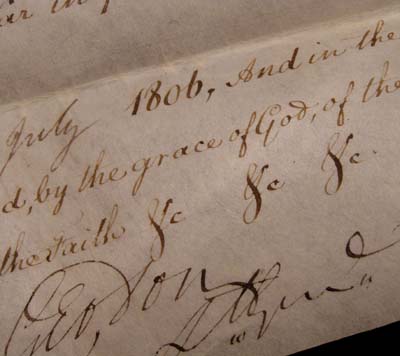 Napoleonic Commission Document for Lieutenant Thomas Labey - 1806 - Jersey Militia