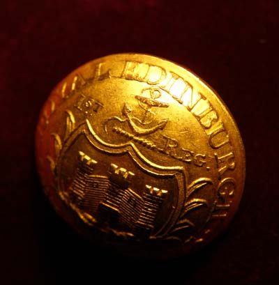 Napoleonic Button. 1st Regiment. Royal Edinburgh Volunteers.