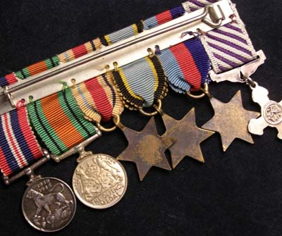 WW2 DFC/Air Crew Europe Miniature Medal Group.