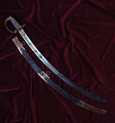 1803 Pattern Presentation Sword. Blue & Gilt. Grenadier Company - Cattle & Barber Goldsmiths, York.