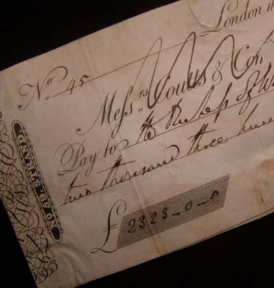 Wellington Coutts Cheque