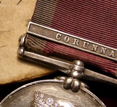 Military General Service Medal. Corunna Clasp. Original Box. 26th Foot.