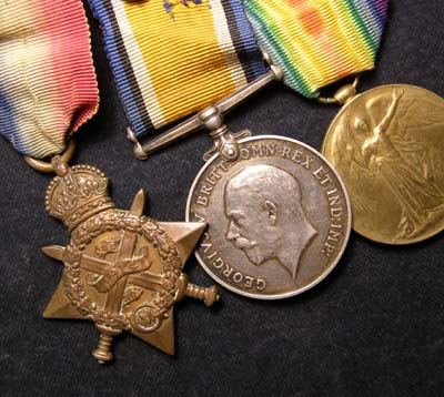 WWI Medal Group. Scots Guards. Wounded.1914.