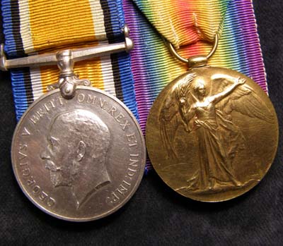 WWI Medal Pair. Killed In Action. Bantam Battalion. 12th Suffolk Regiment. 