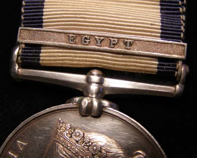 Naval General Service Medal |Egypt Clasp | Midshipman.