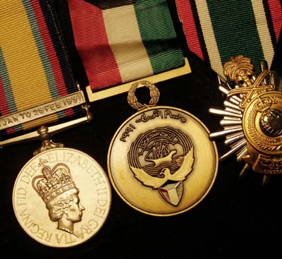 Gulf Medal 1990-91 Boxed + Iraq Medals.