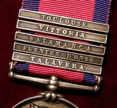 Military General Service Medal.  5 Clasps. 14th Light Dragoons.