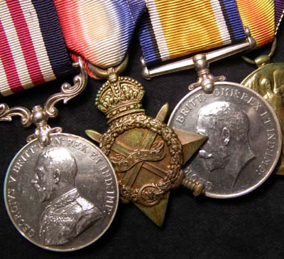 WWI Military Medal & Trio. Manchester / Wiltshire Regts.