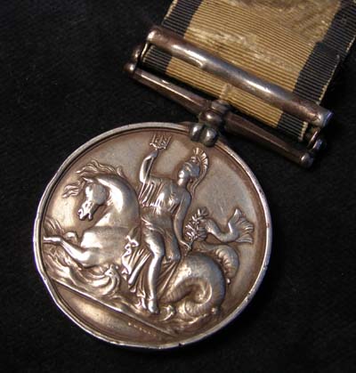 Naval General Service Medal. Trafalgar Clasp. HMS Defiance.