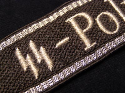 SS-Polizei Division Cuff Title | OR/NCO RZM Machine-Embroidered 