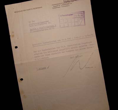 Martin Bormann | Reichsleiter | Signature.