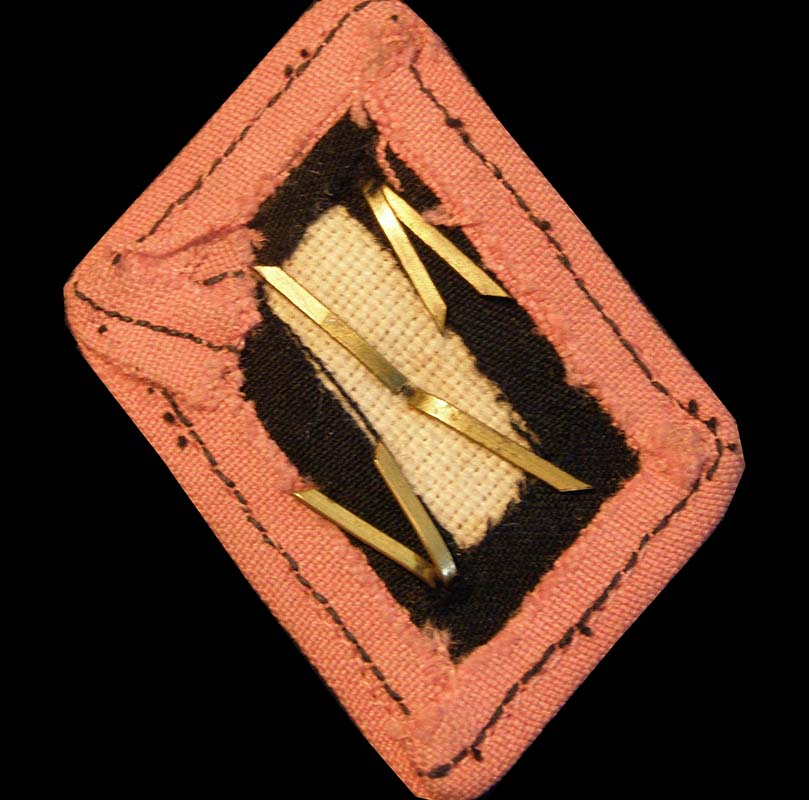 Waffen-SS Panzer Pink-Piped Rank Collar Patch