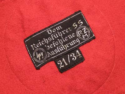 SS Armband.1934-Dated. Double Black Silk SS/RZM Labels.