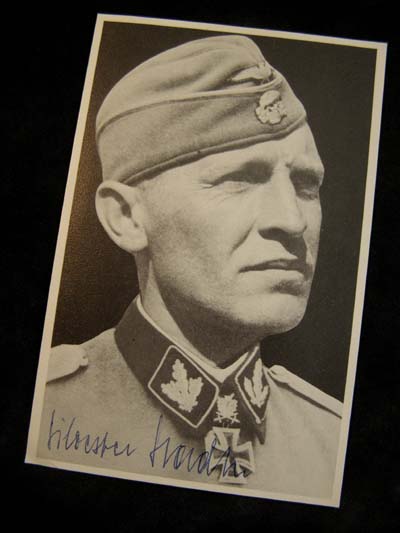 Post-1945 hand signed photograph of SS-BrigadefÃhrer Silvester Stadler