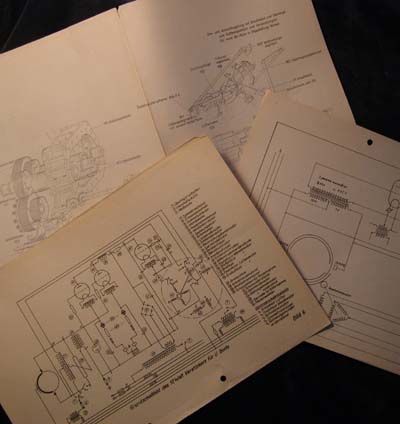 U-Boat Technical Diagrams & Charts. Group of 5.