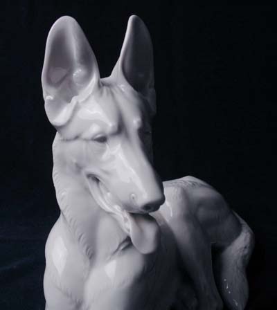 life size porcelain dogs