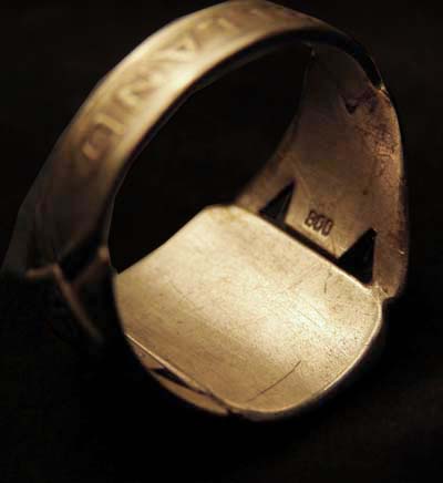 Reichskommissar for Occupied Holland Silver Ring With Owner's Initials ...