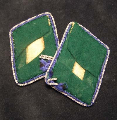 Luftwaffe Administration officials Collar Patches. Double-Piping. Matched Pair. Rare.