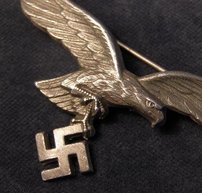 Luftwaffe Breast Eagle/Swastika Metal For The White Summer Tunic