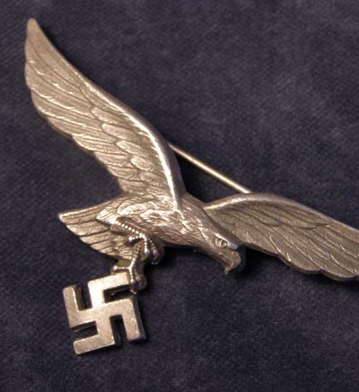 Luftwaffe Breast Eagle/Swastika Metal For The White Summer Tunic