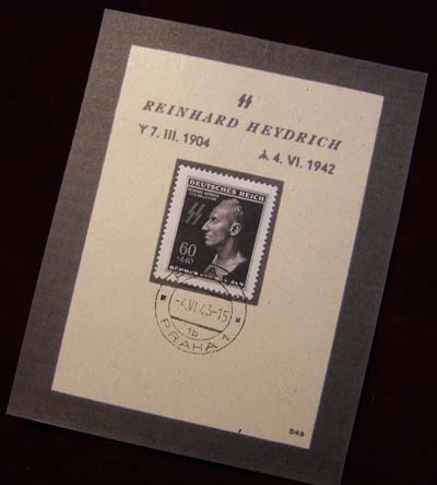 Reinhard Heydrich Memorial Stamp - Special Issue '543' Style