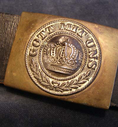 Prussian OR/NCO Leather Belt With Brass Buckle