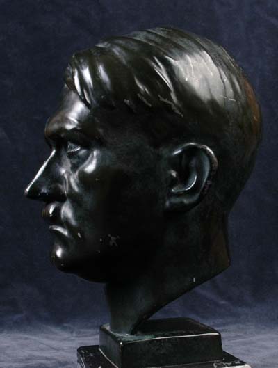 Antique Bronzed (Spelter) Bust of Adolf Hitler Signed By Schmidt-Hofer