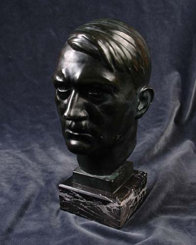 Antique Bronzed (Spelter) Bust of Adolf Hitler Signed By Schmidt-Hofer