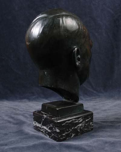 Antique Bronzed (Spelter) Bust of Adolf Hitler Signed By Schmidt-Hofer