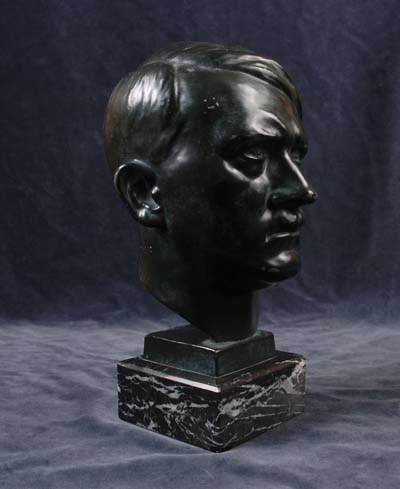 Antique Bronzed (Spelter) Bust of Adolf Hitler Signed By Schmidt-Hofer