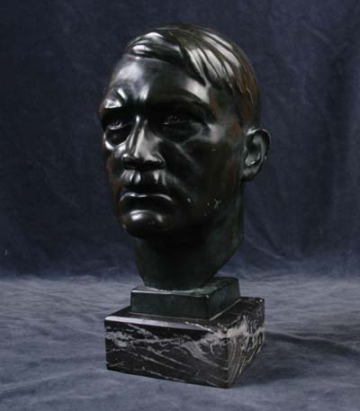 Antique Bronzed (Spelter) Bust of Adolf Hitler Signed By Schmidt-Hofer