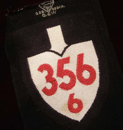 Reichsarbeitsdienst (RAD) Sleeve-Shield. BeVo Woven. '356' Over '6.'