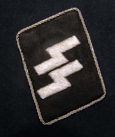 SS Collar Patch Insignia. Runic. Officer.