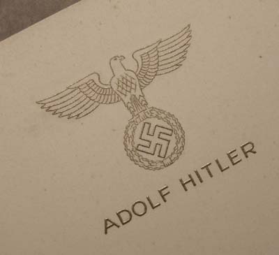 Adolf Hitler Stationery.