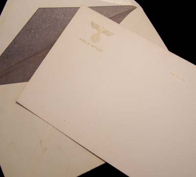 Adolf Hitler Stationery.