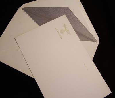 Adolf Hitler Stationery.